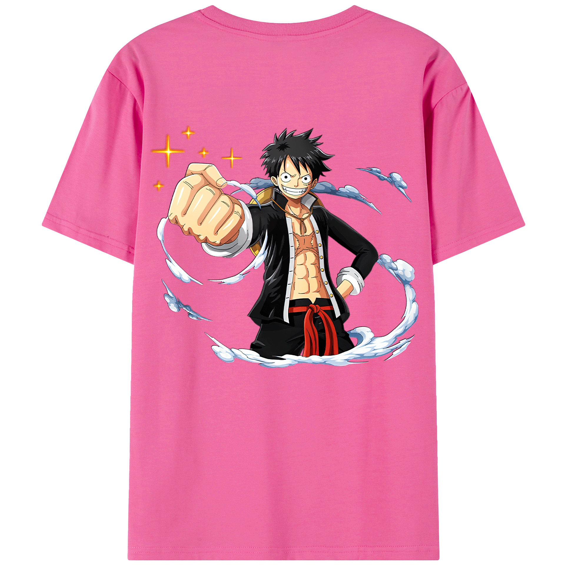 ワンピース モンキー・D・ルフィ ONE PIECE Monkey D. Luffy レディース半袖Tシャツ(バックプリント)